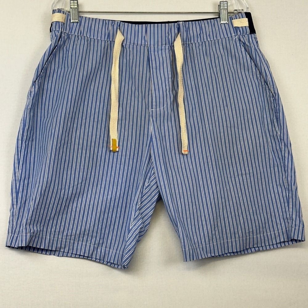 Scotch & Soda FAVE Island Time Striped Shorts Men Size 33 Blue Drawstring